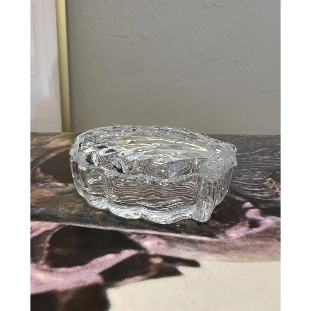 Vintage Crystal Gorham Chantilly Shell & Heart Shaped Trinket Boxes